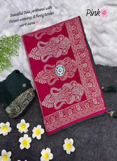 JK 276 Pure Dola Silk Weaving Work Saree Wholesale Market In Surat